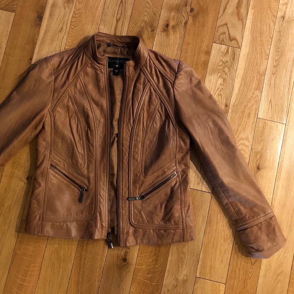 Bernardo Brown Leather Jacket